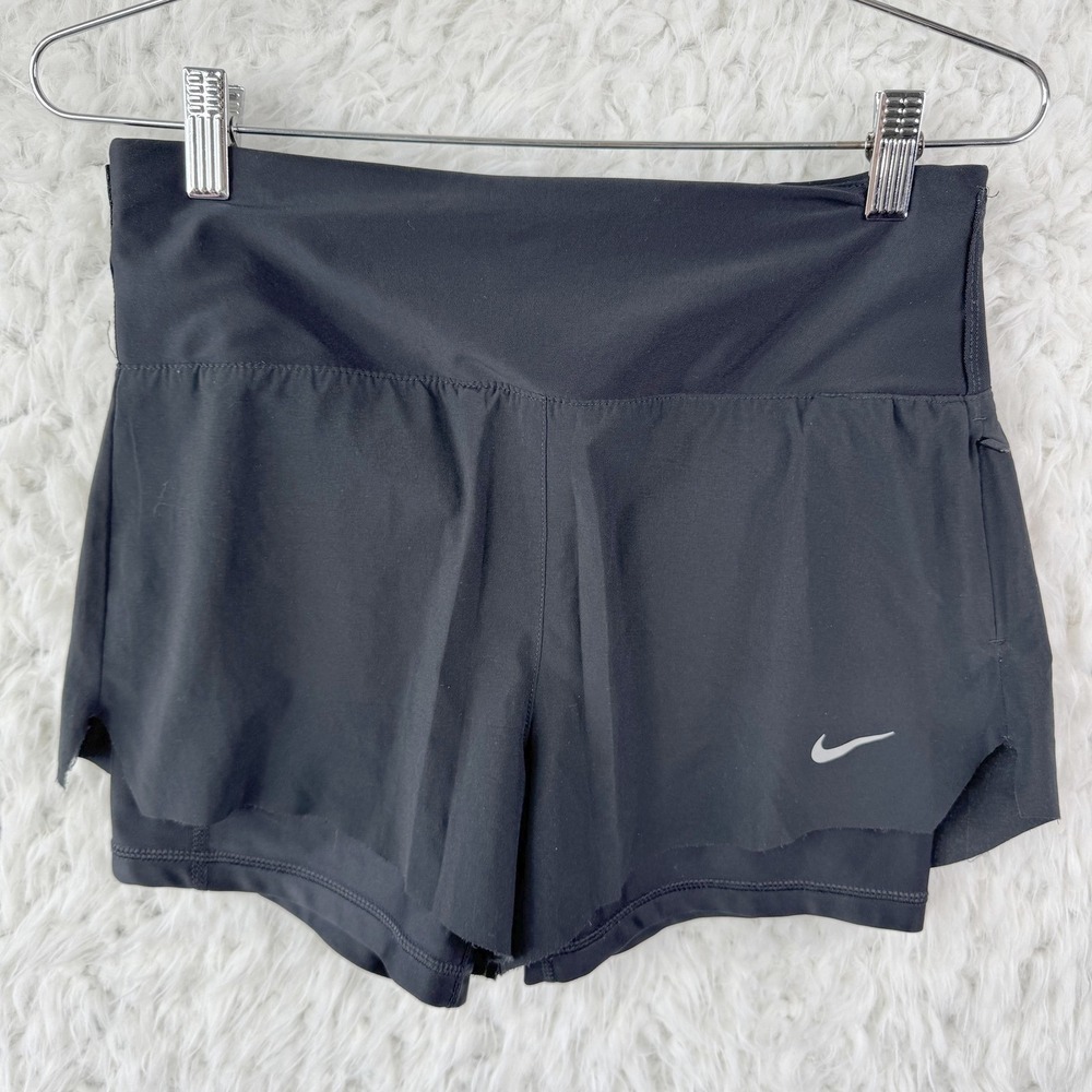 Nike Shorts Womens S Black Athletic Lined Dri-FIT Polyester Spandex Gym Running